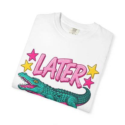 Later Gator Graphic T-Shirt — Retro Cartoon Alligator Tee