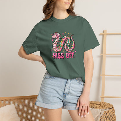 Snake "Hiss Off" Graphic T-Shirt — Retro Cute Reptile Tee