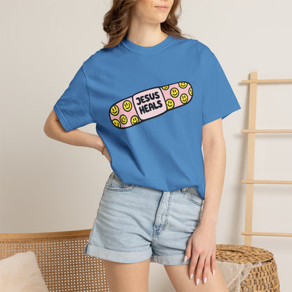 Jesus Heals Bandage T-Shirt — Christian Faith Graphic Tee