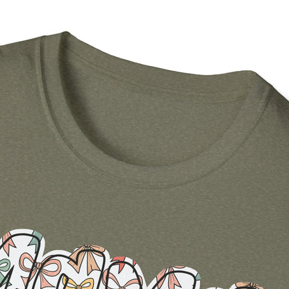 Mama Floral Typography T-Shirt — 'MAMA' Bow Graphic, Cute Mother's Day Gift