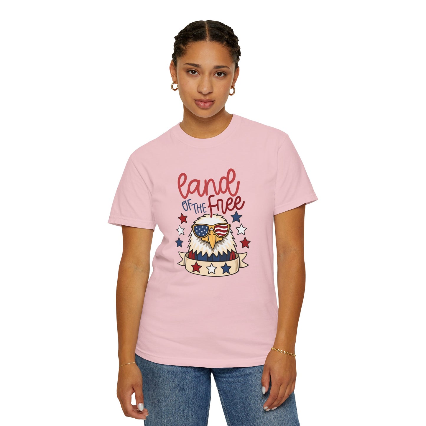 Land of the Free Eagle T-Shirt — Patriotic 4th of July American Flag Design
