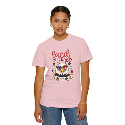Land of the Free Eagle T-Shirt — Patriotic 4th of July American Flag Design