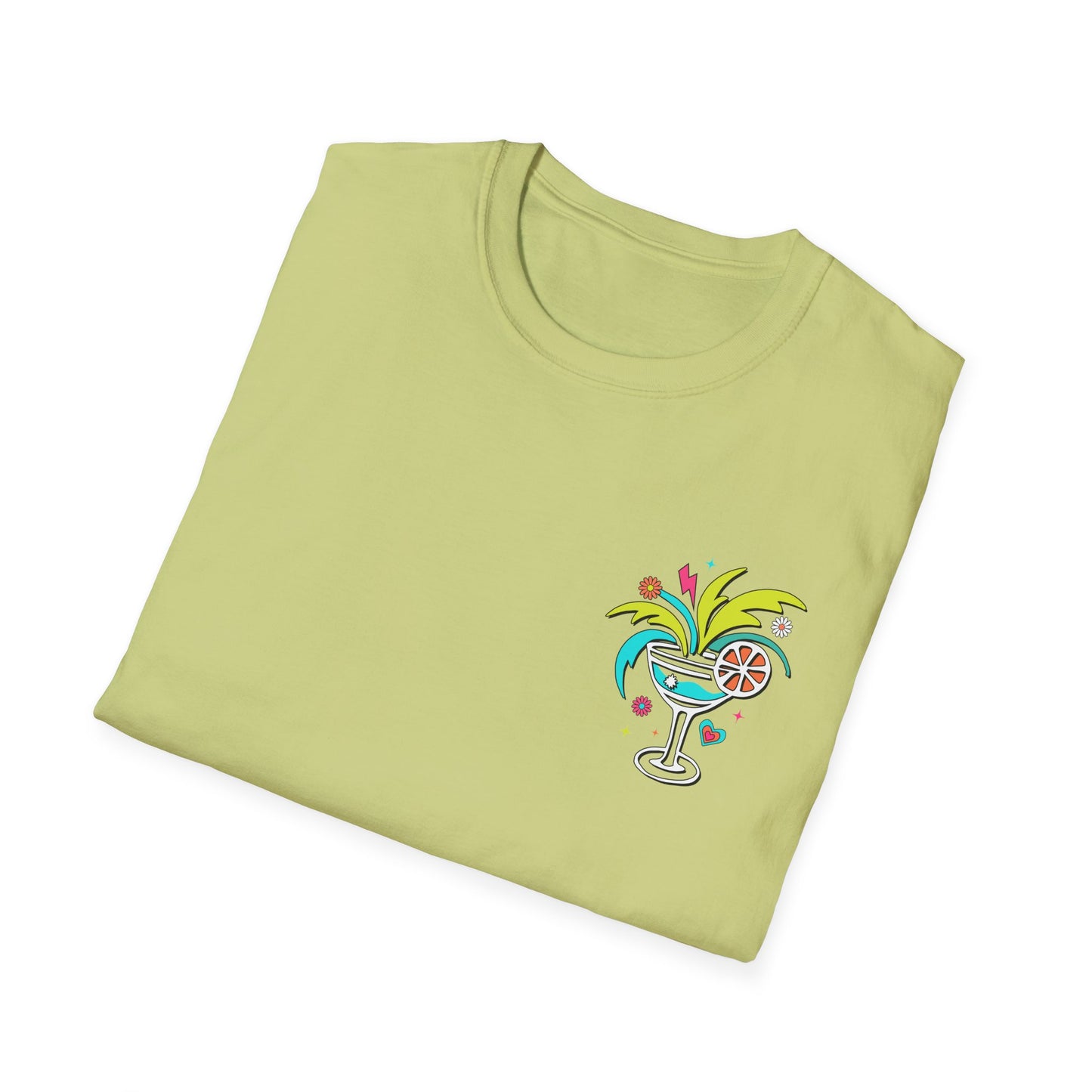 T-Shirt — "Tanned and Tipsy" Tropical Cocktail Graphic Tee