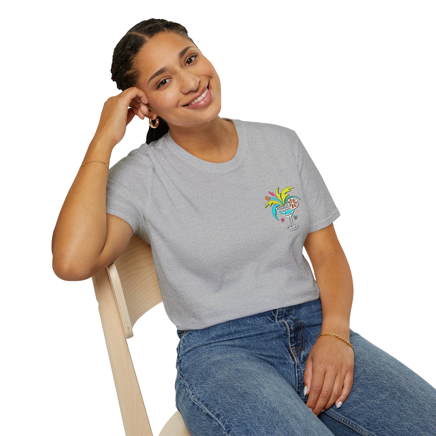 T-Shirt — "Tanned and Tipsy" Tropical Cocktail Graphic Tee