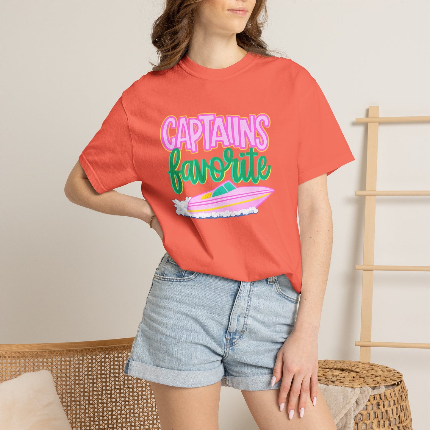 Captain's Favorite T-Shirt — Retro Boat Graphic, Nautical Vacation Tee