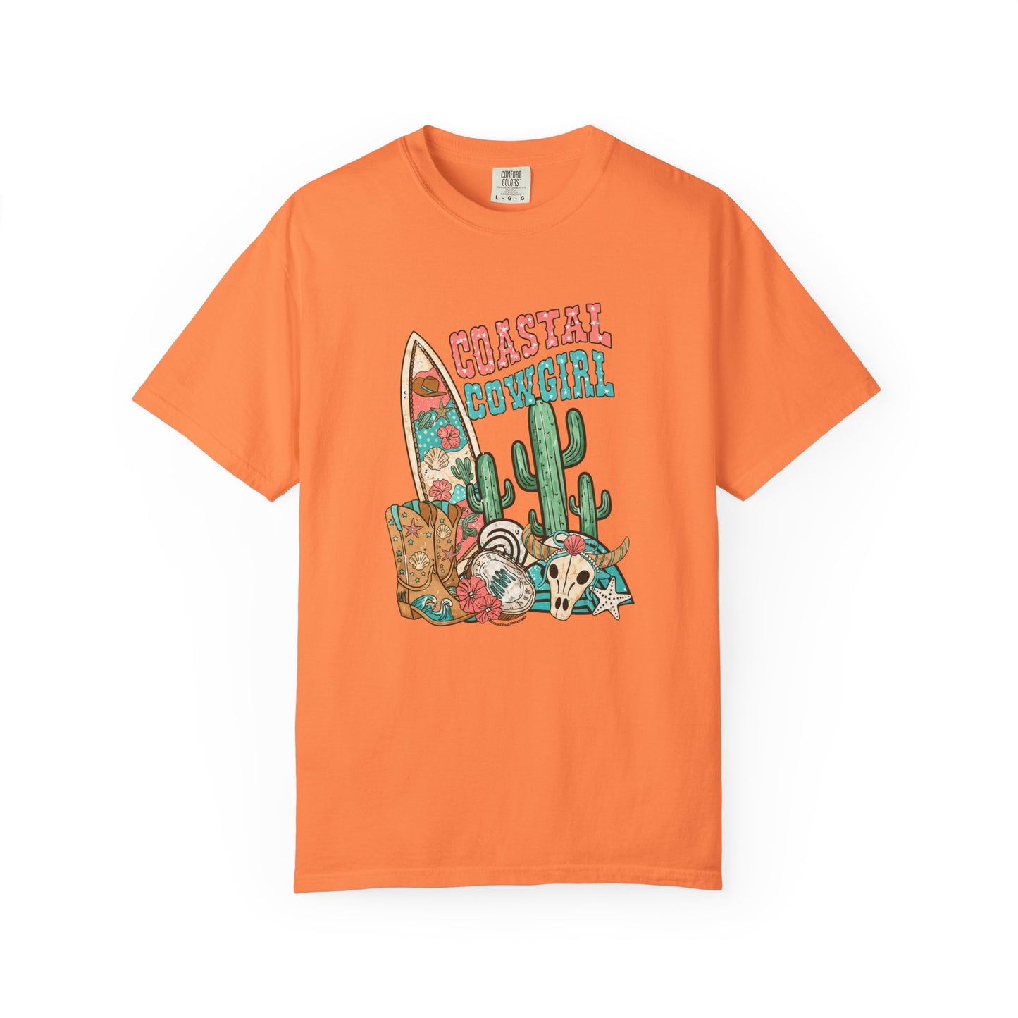 Coastal Cowgirl T-Shirt — Vintage Surf & Cactus Beach Graphic