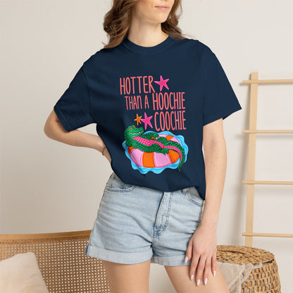 T-Shirt — "Hotter Than a Hoochie Coochie" Gator Pool Graphic Tee