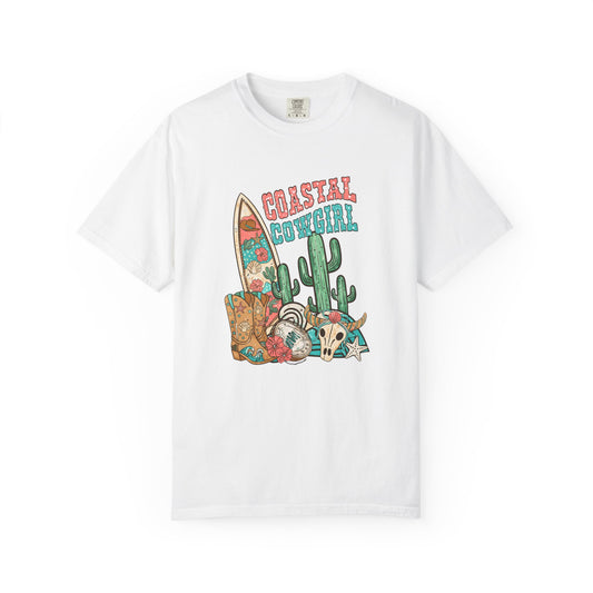 Coastal Cowgirl T-Shirt — Vintage Surf & Cactus Beach Graphic