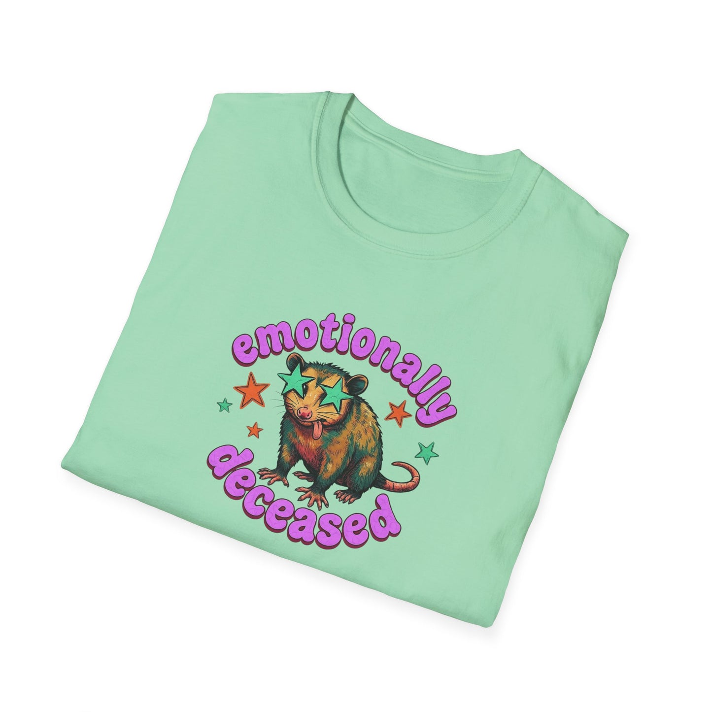 Emotionally Deceased T-Shirt — Cute Colorful Armadillo Graphic