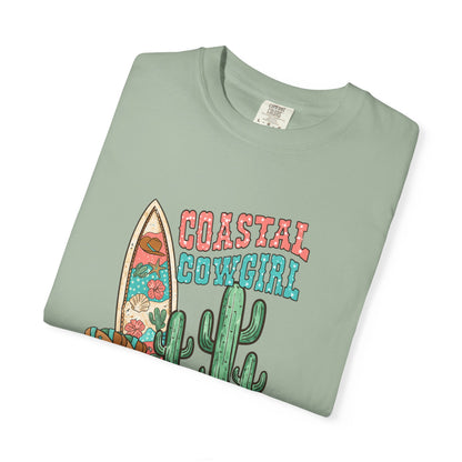Coastal Cowgirl T-Shirt — Vintage Surf & Cactus Beach Graphic