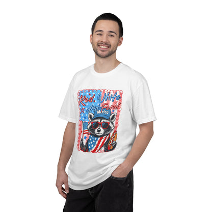 Patriotic Raccoon 'Red, White And Fear'd Merica' T-Shirt