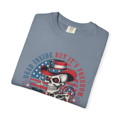 Patriotic Skeleton 'Dead Inside But It's Freedom' T-Shirt