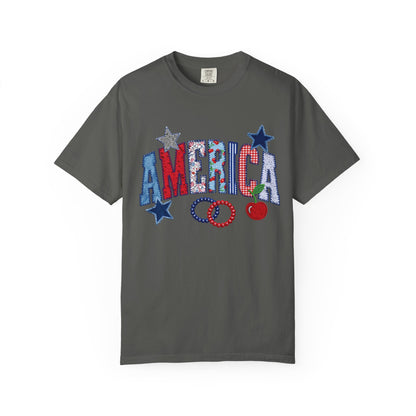 America Graphic T-Shirt — Patriotic Stars & Stripes Tee