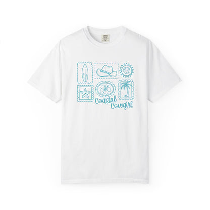 Coastal Cowgirl T-Shirt — Beachy Surf & Western Stamp Graphic Tee