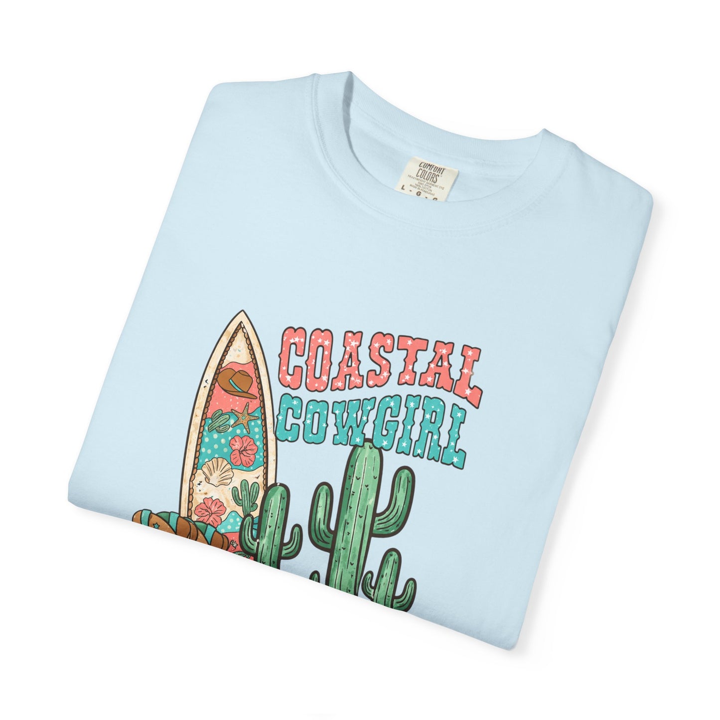 Coastal Cowgirl T-Shirt — Vintage Surf & Cactus Beach Graphic