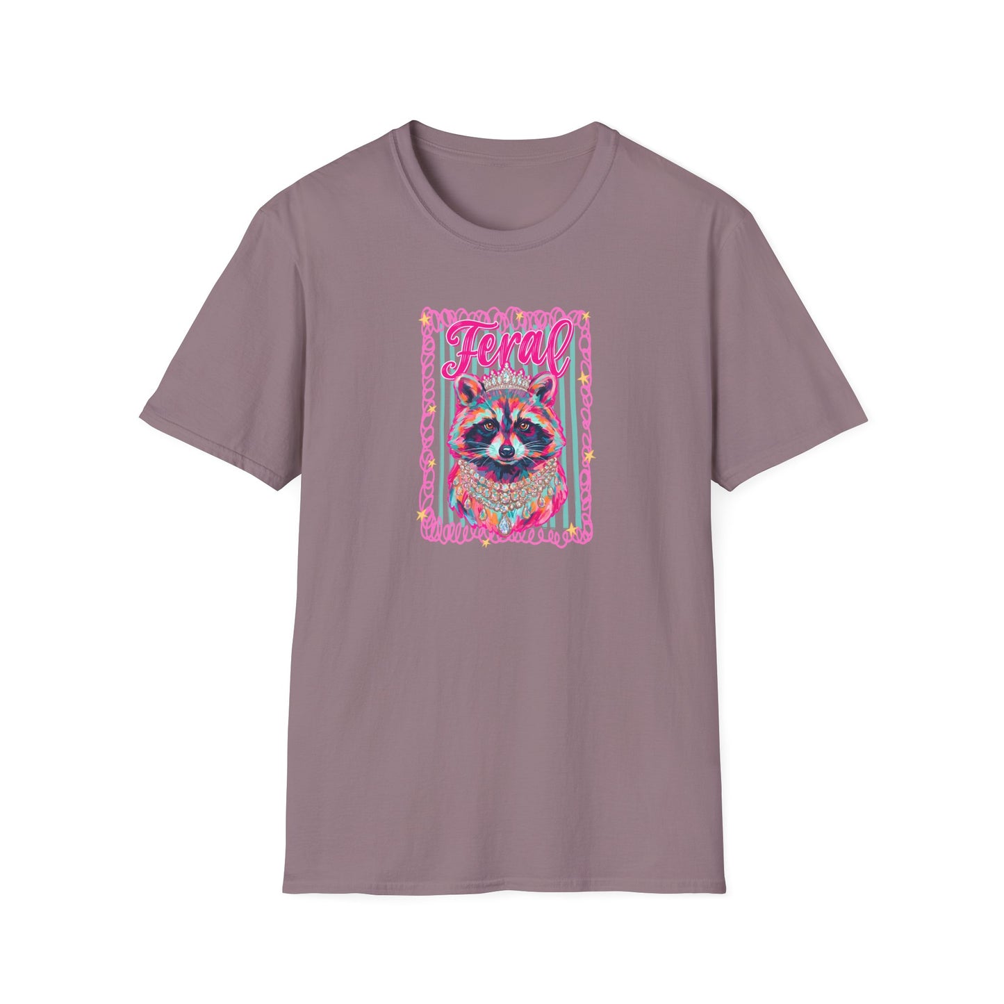 Feral Raccoon Gildan softstyle tshirt