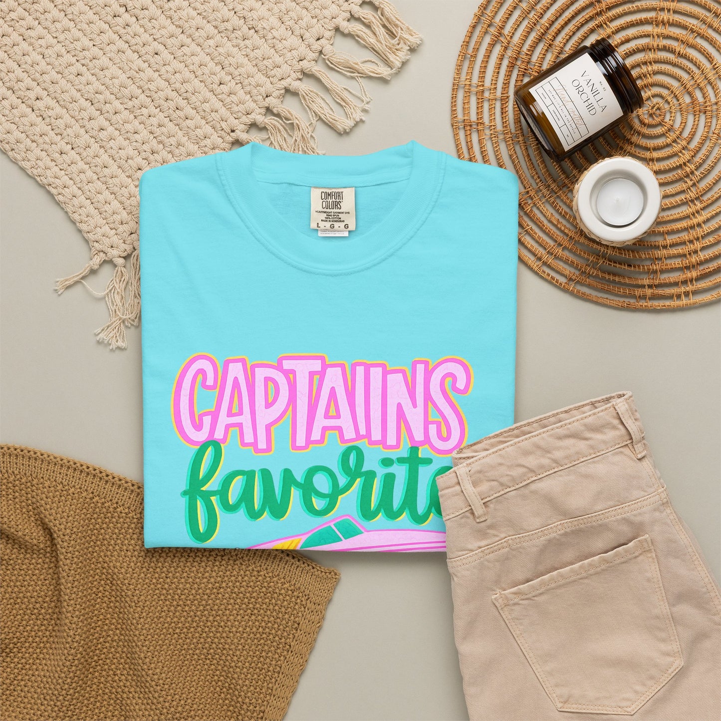 Captain's Favorite T-Shirt — Retro Boat Graphic, Nautical Vacation Tee