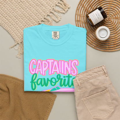 Captain's Favorite T-Shirt — Retro Boat Graphic, Nautical Vacation Tee