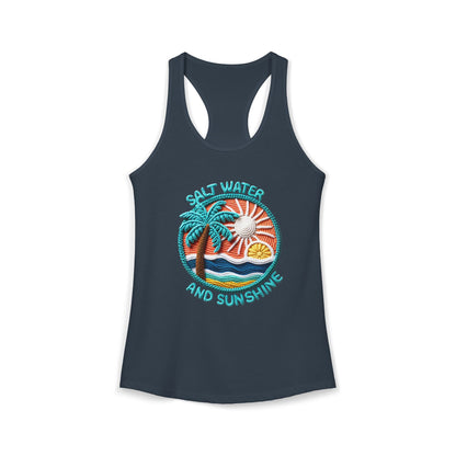 Salt water & sunshine Racerback Tank