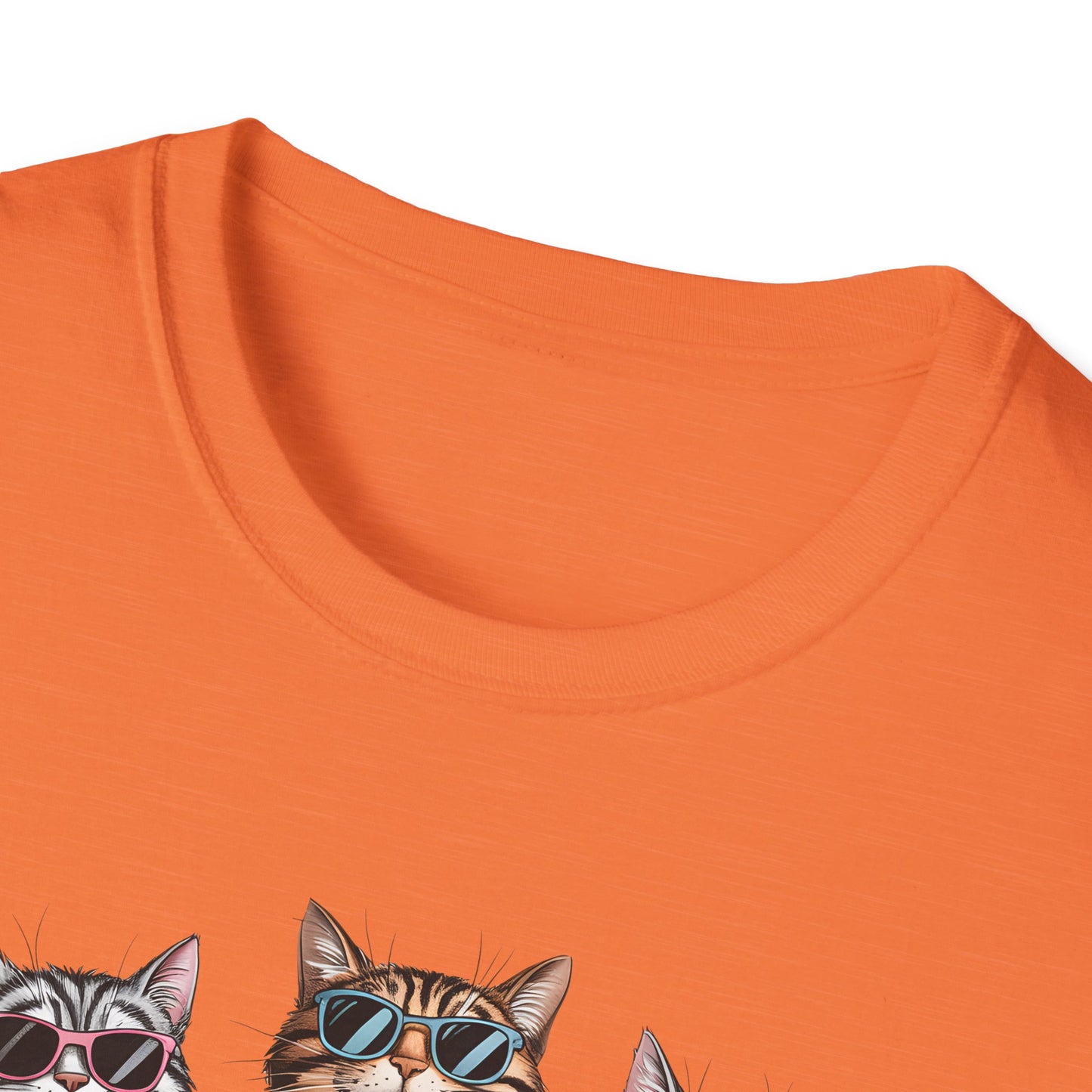 Funny Cats in Bathing Suits T-Shirt — Retro Trio Cat Beach Tee