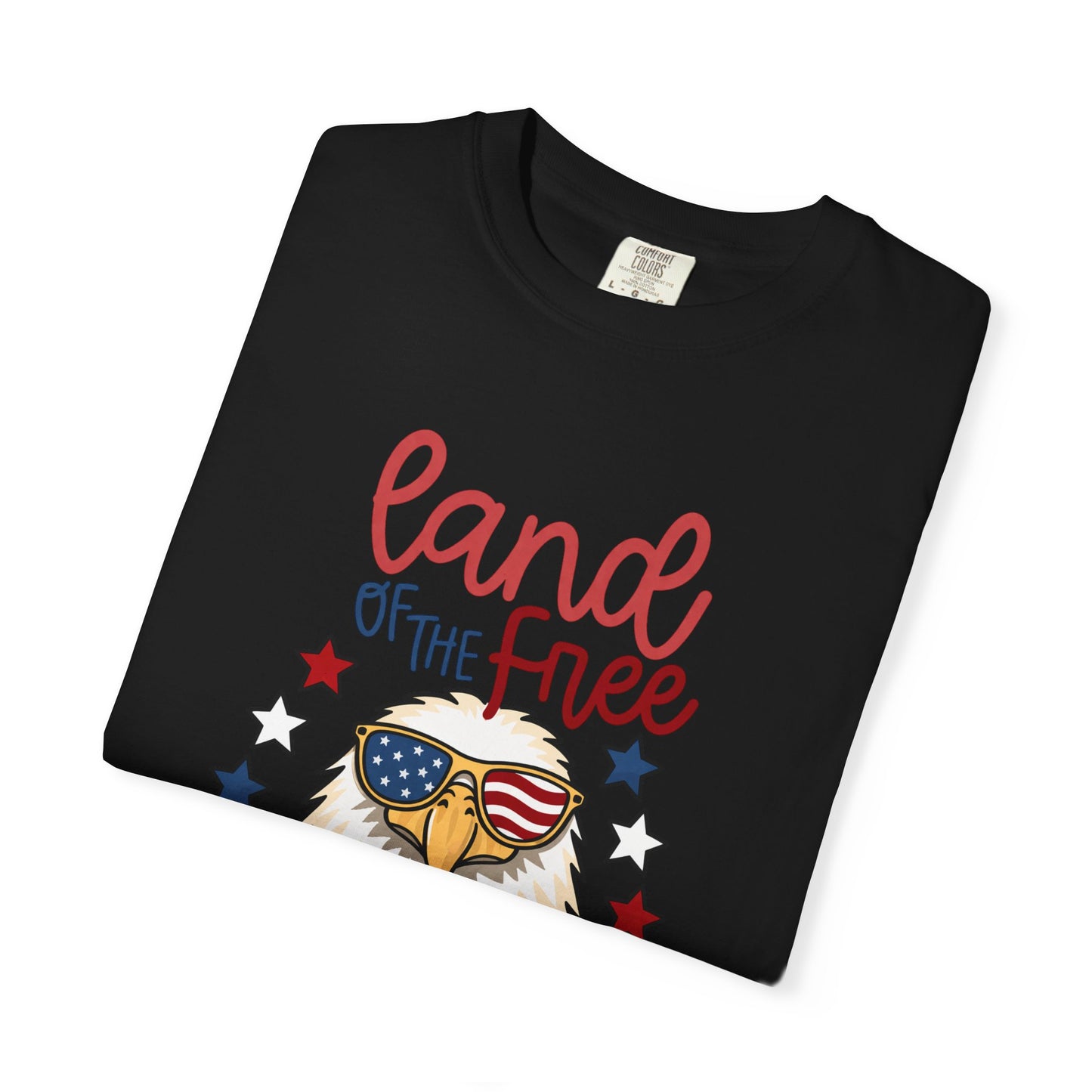 Land of the Free Eagle T-Shirt — Patriotic 4th of July American Flag Design