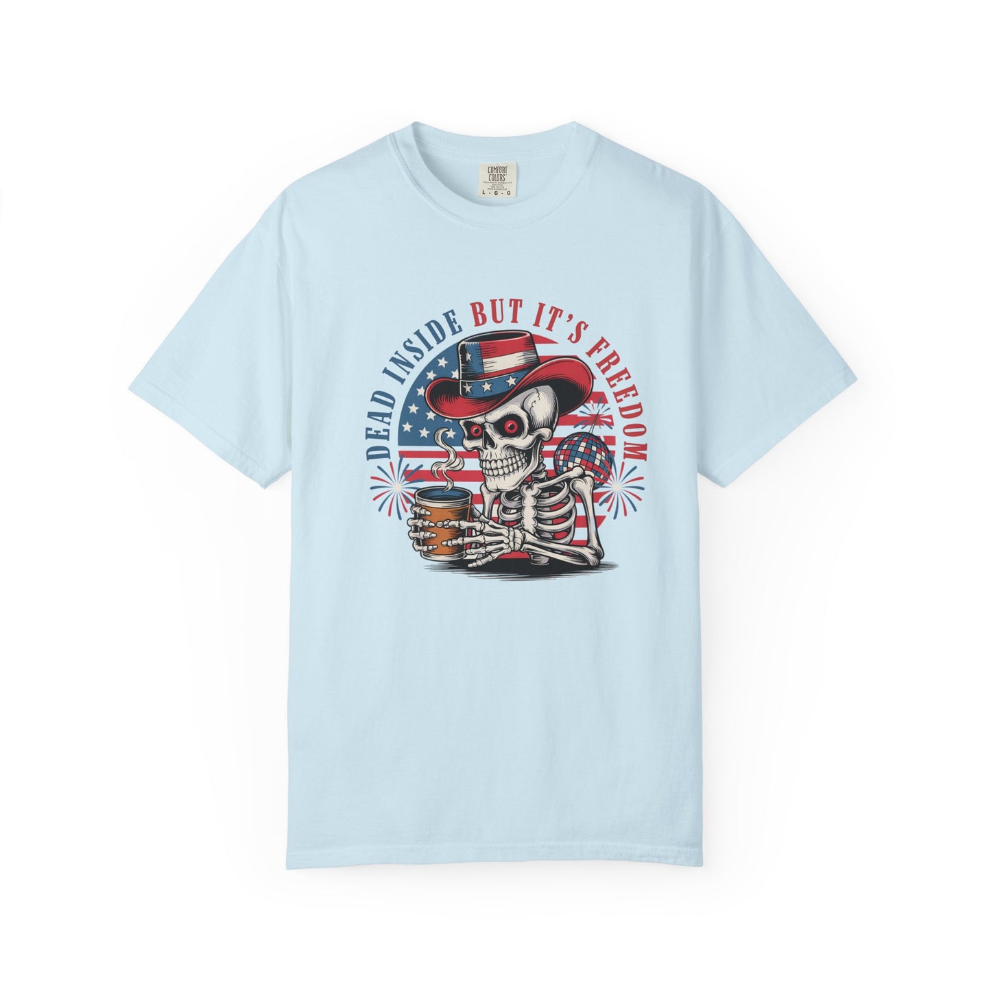 Patriotic Skeleton 'Dead Inside But It's Freedom' T-Shirt