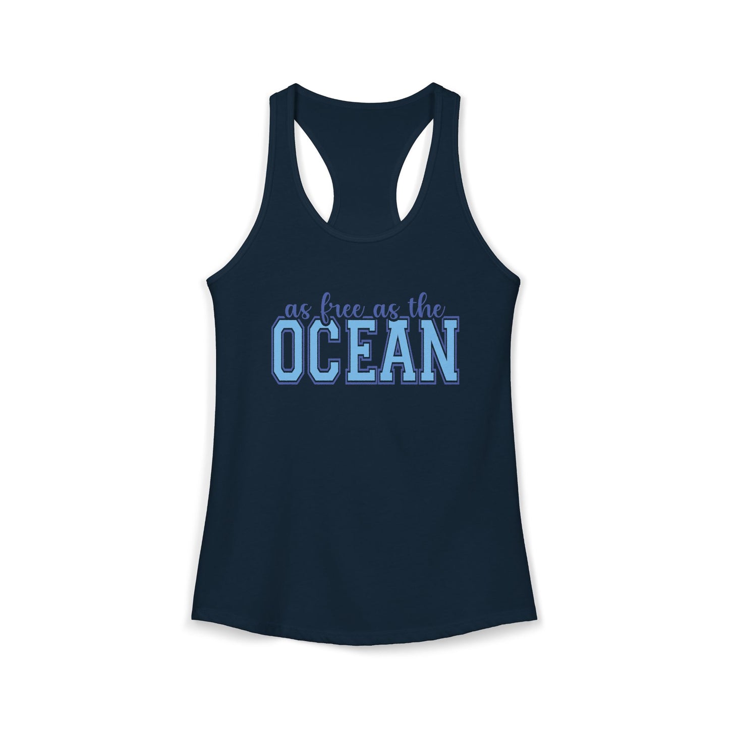 Free as the ocean Racerback Tank