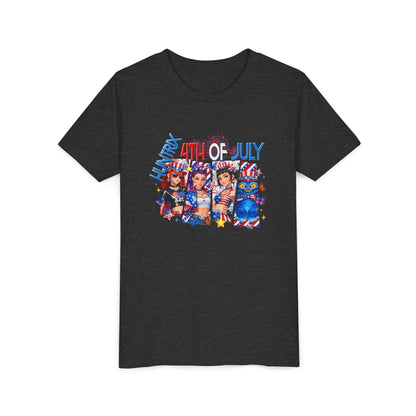 Youth Tee - 4th of July Patriotic Fireworks Graphic