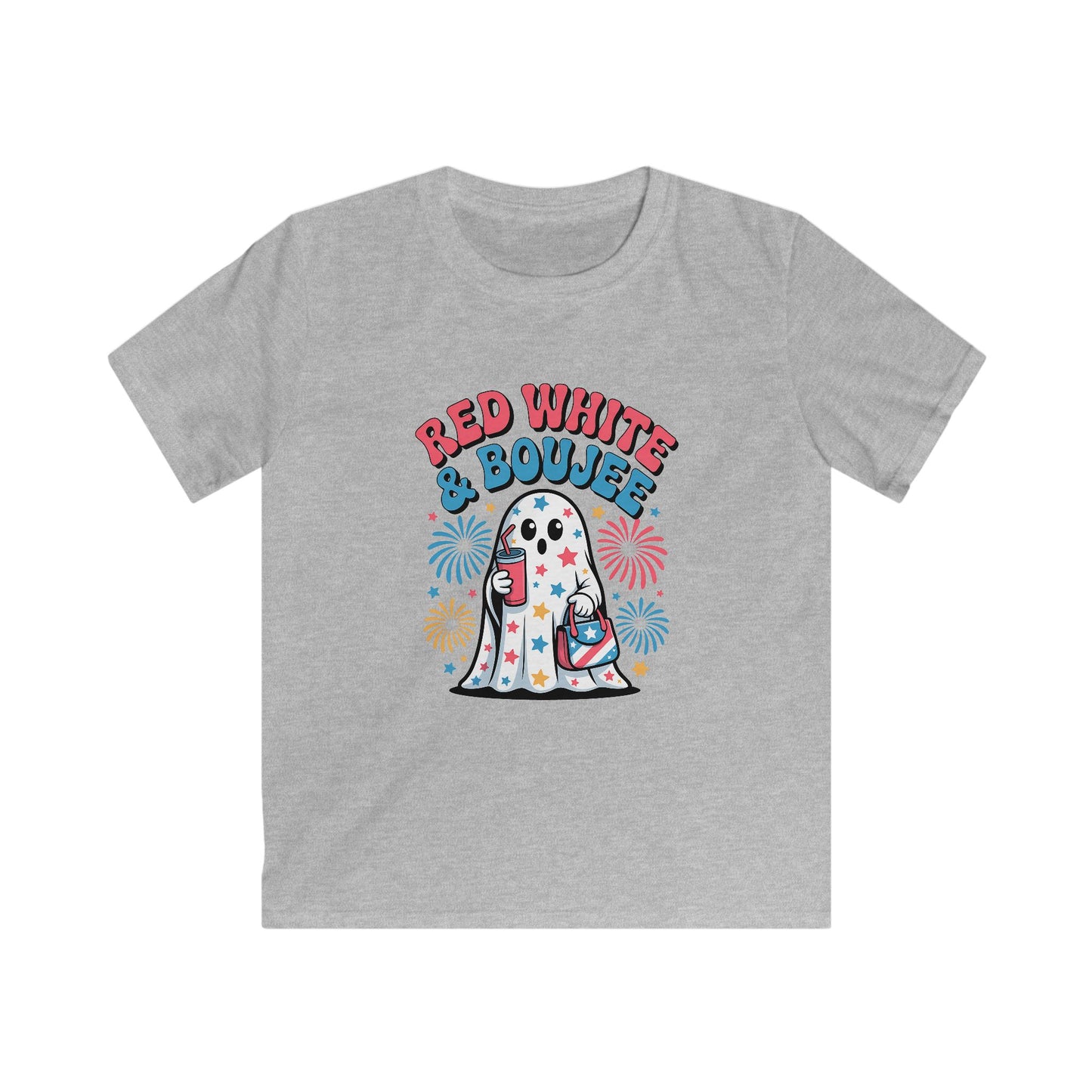 Kids Tee — "Red White & Boujee" Patriotic Ghost Shirt (4th of July)