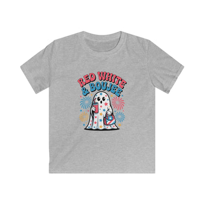 Kids Tee — "Red White & Boujee" Patriotic Ghost Shirt (4th of July)