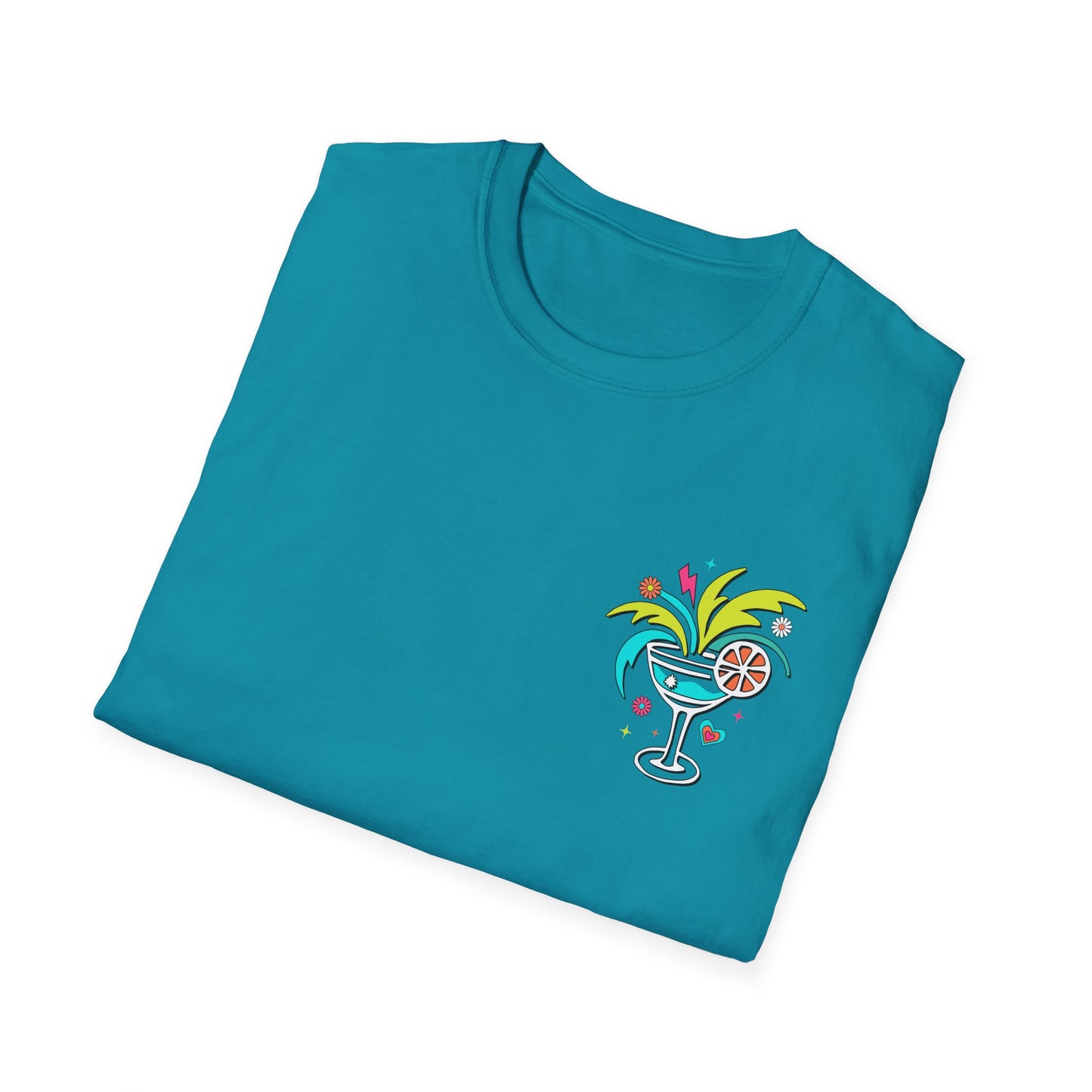 T-Shirt — "Tanned and Tipsy" Tropical Cocktail Graphic Tee