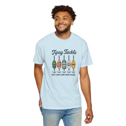Tipsy Tackle Fishing T-Shirt — "Best Lures Come From Coolers" Graphic Tee