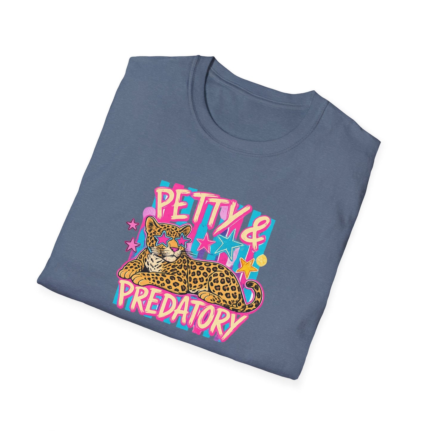 Petty & Predatory Leopard T-Shirt — Cute Retro Graphic Tee for Cat Lovers