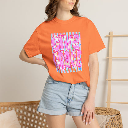 Give Grace T-Shirt — Pastel Retro Graphic Tee