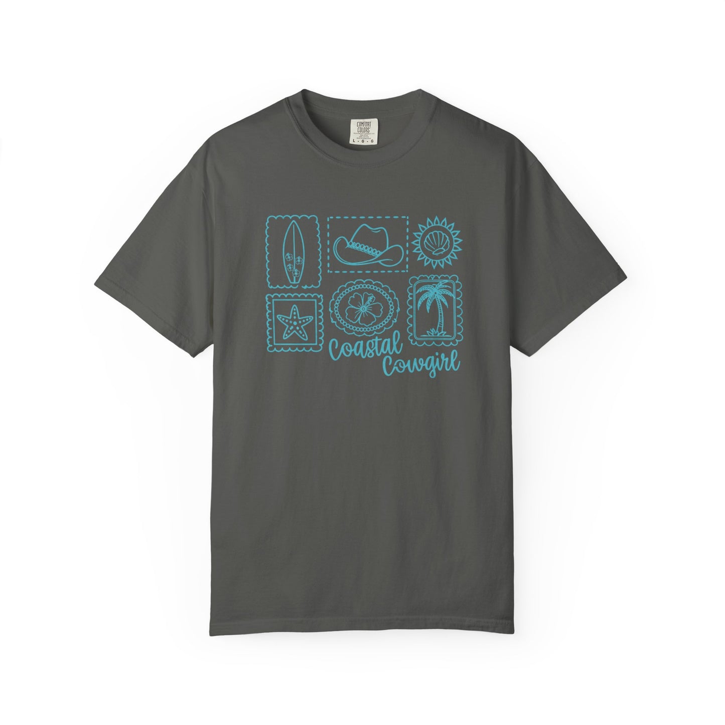 Coastal Cowgirl T-Shirt — Beachy Surf & Western Stamp Graphic Tee