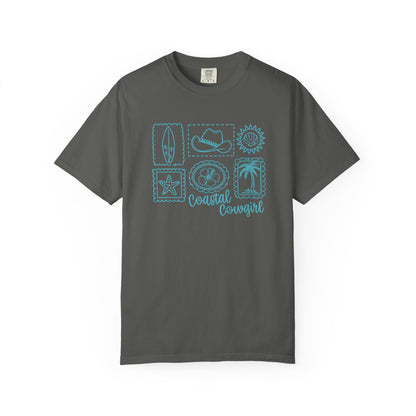 Coastal Cowgirl T-Shirt — Beachy Surf & Western Stamp Graphic Tee