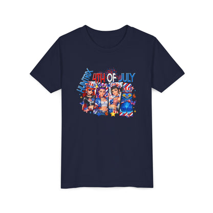 Youth Tee - 4th of July Patriotic Fireworks Graphic
