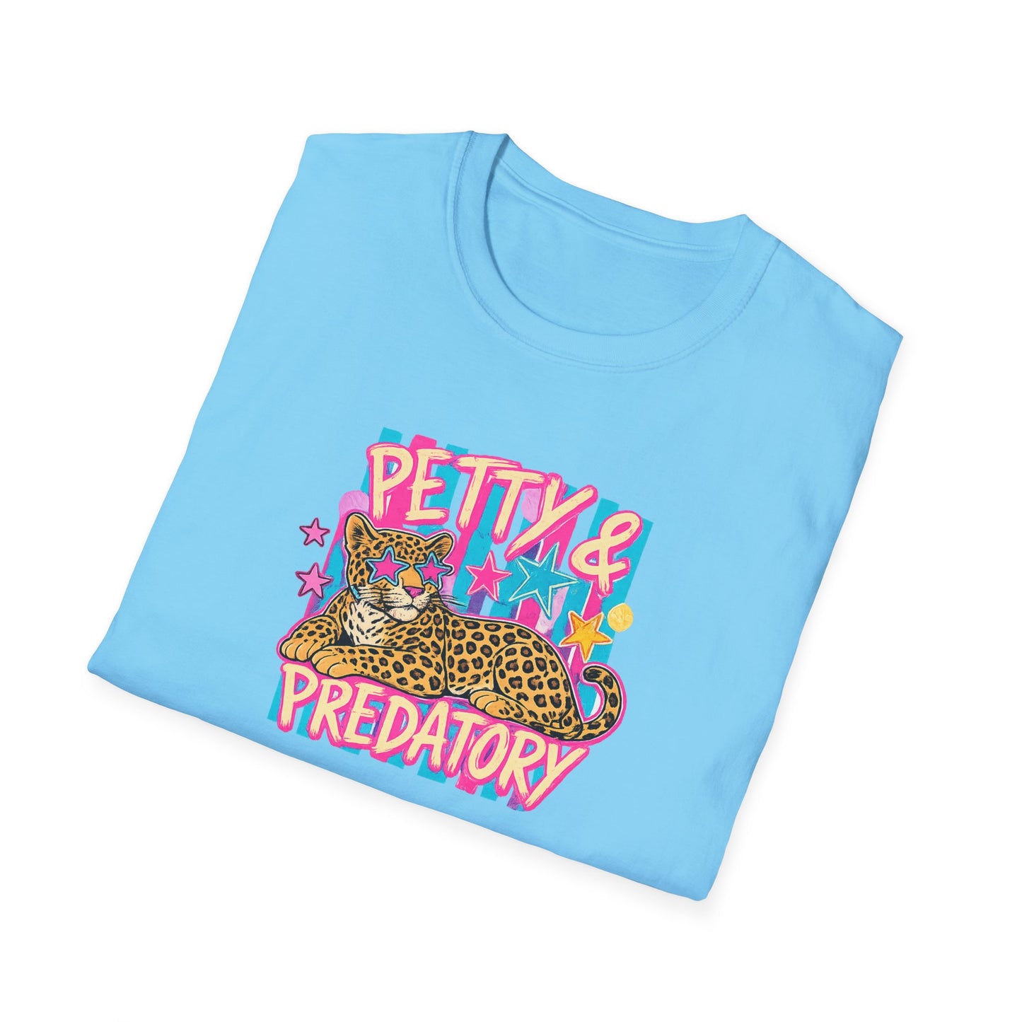 Petty & Predatory Leopard T-Shirt — Cute Retro Graphic Tee for Cat Lovers