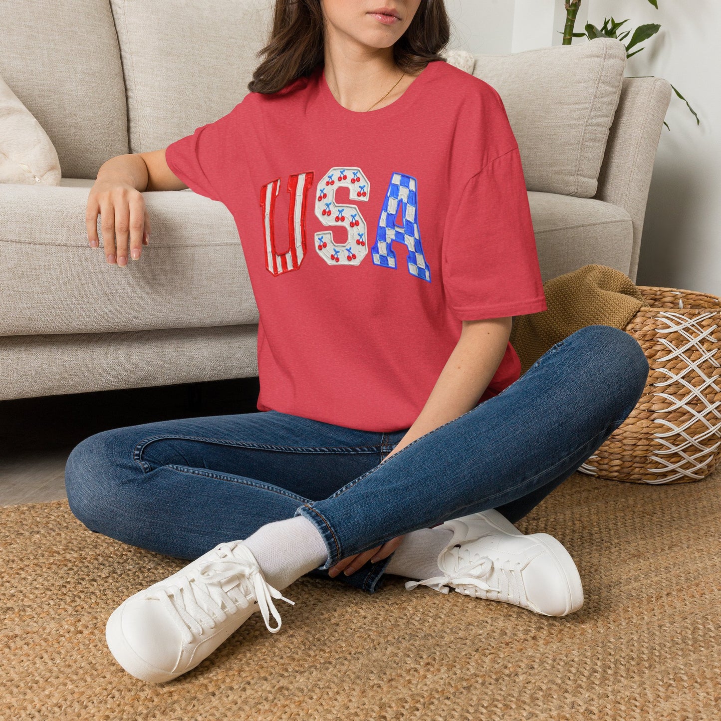 USA Graphic T-Shirt — Red White & Blue Patriotic 4th of July Tee