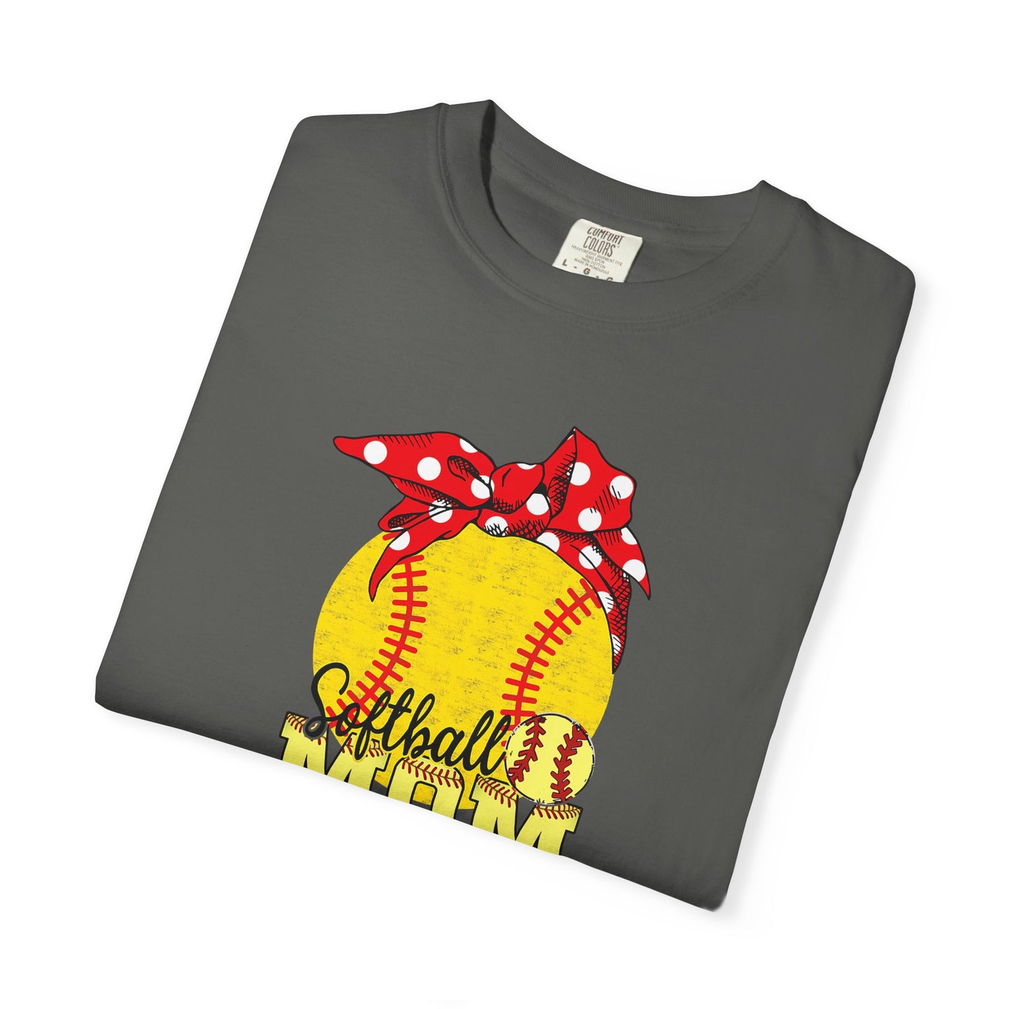 Softball Mom T-Shirt — Vintage Softball Graphic with Bandana Accent