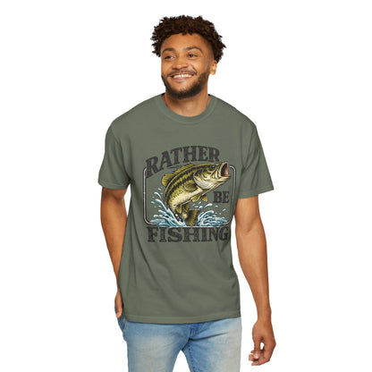 Rather Be Fishing T-Shirt — Bass Graphic Fishing Tee