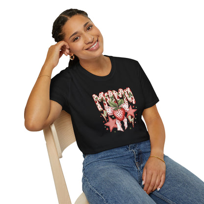 Strawberry Vibes T-Shirt — Retro Stars & Heart Graphic