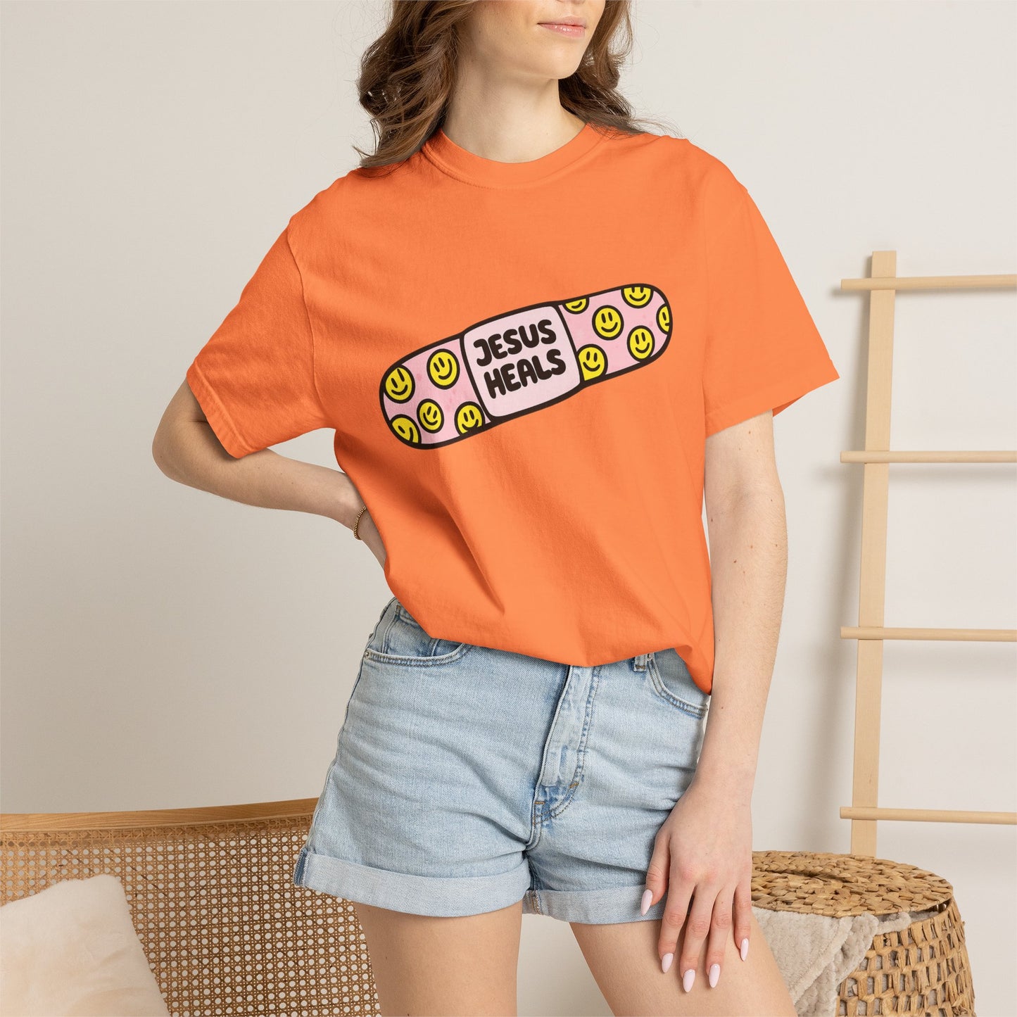 Jesus Heals Bandage T-Shirt — Christian Faith Graphic Tee