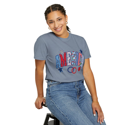 America Graphic T-Shirt — Patriotic Stars & Stripes Tee