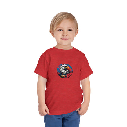Toddler Tee — Patriotic Bald Eagle USA Flag Graphic