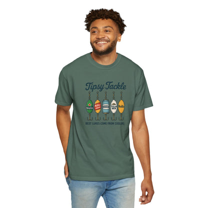 Tipsy Tackle Fishing T-Shirt — "Best Lures Come From Coolers" Graphic Tee