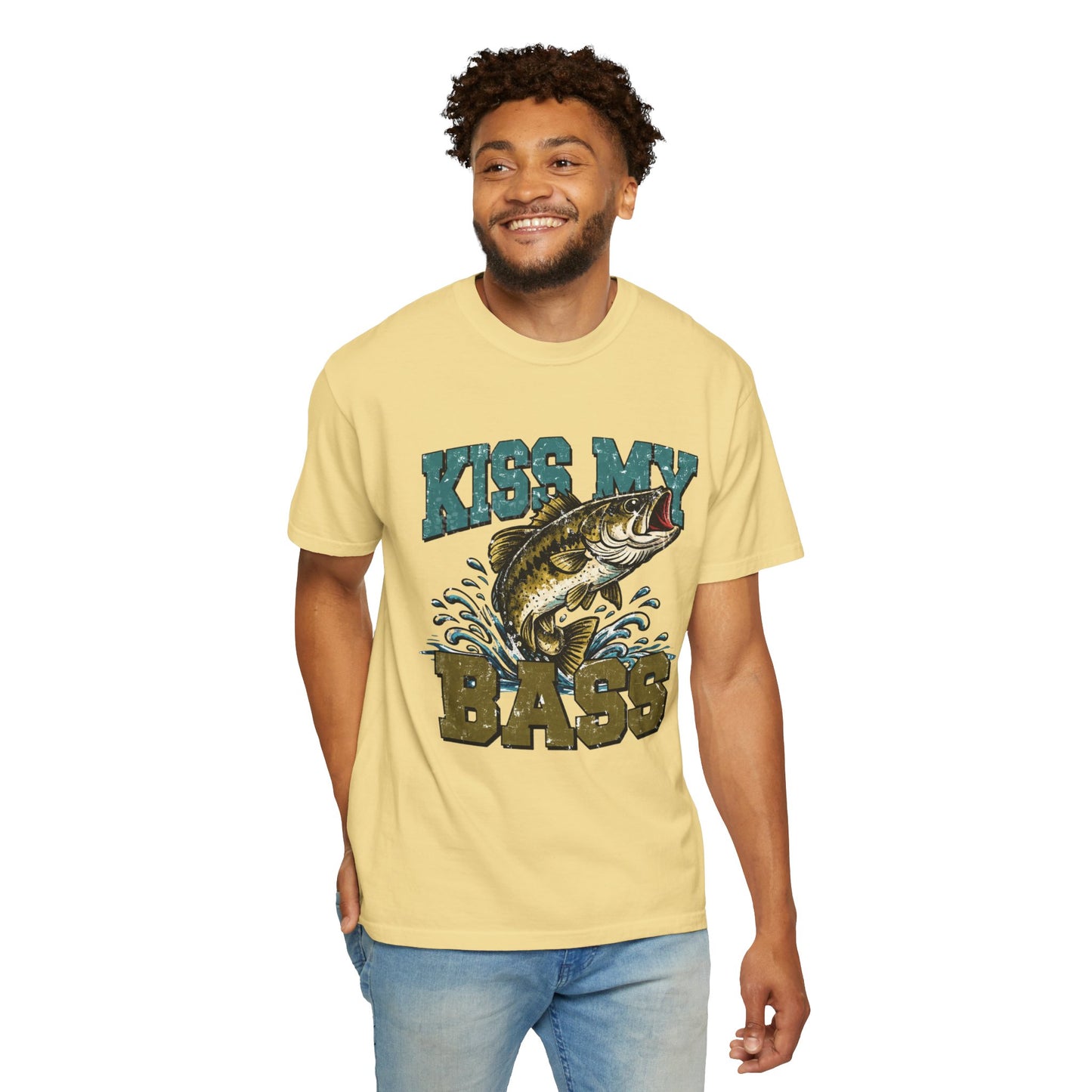 Kiss My Bass Fishing T-Shirt — Humorous Bass Angler Tee