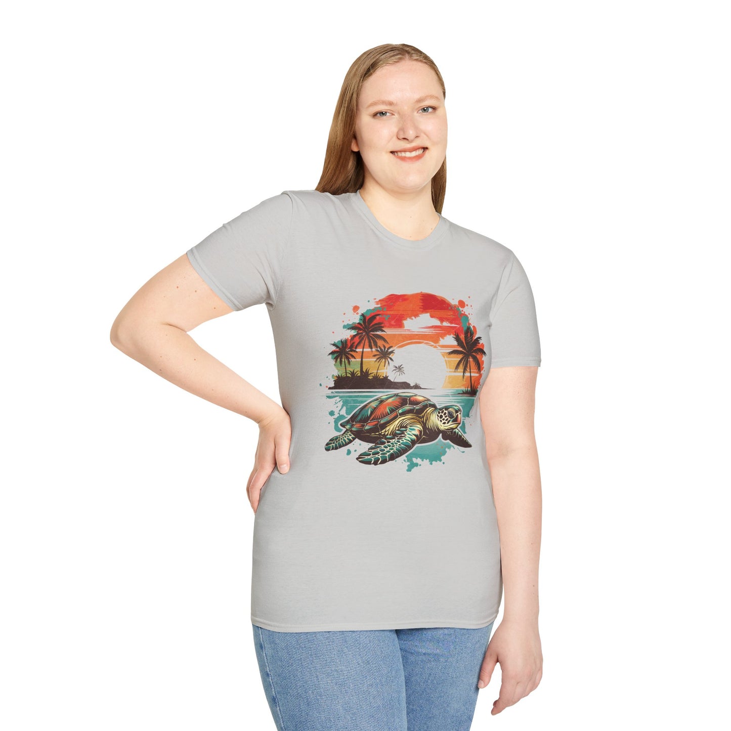 Sea Turtle Sunset T-Shirt — Tropical Beach Graphic Tee