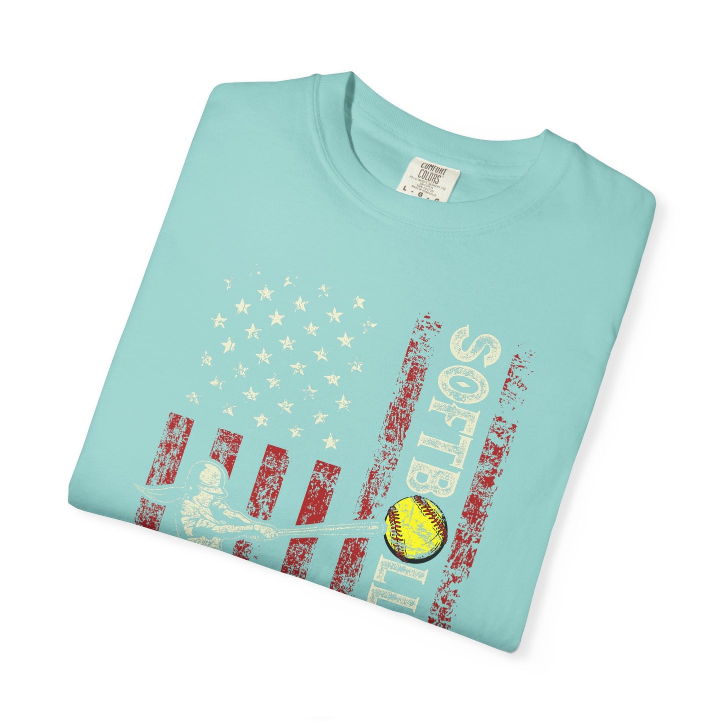 Softball Vintage Flag T-Shirt