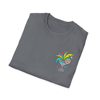 T-Shirt — "Tanned and Tipsy" Tropical Cocktail Graphic Tee